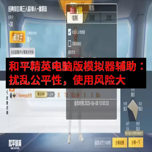 和平精英电脑版模拟器辅助：扰乱公平性，使用风险大