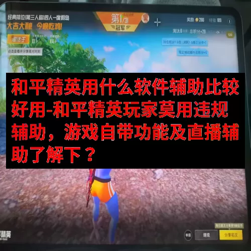 和平精英用什么软件辅助比较好用-和平精英玩家莫用违规辅助，游戏自带功能及直播辅助了解下？