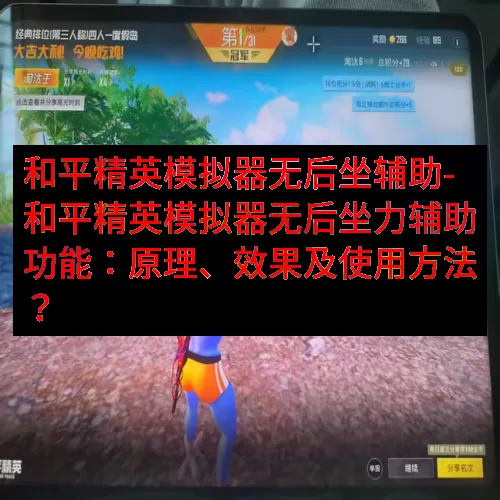 和平精英模拟器无后坐辅助-和平精英模拟器无后坐力辅助功能：原理、效果及使用方法？